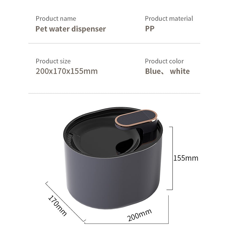 Automatic Pet Water Fountain & Feeder - 3L with Filter